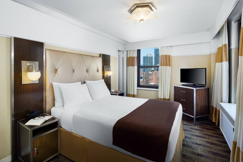Guest room at the The New Yorker A Wyndham Hotel in New York, New York